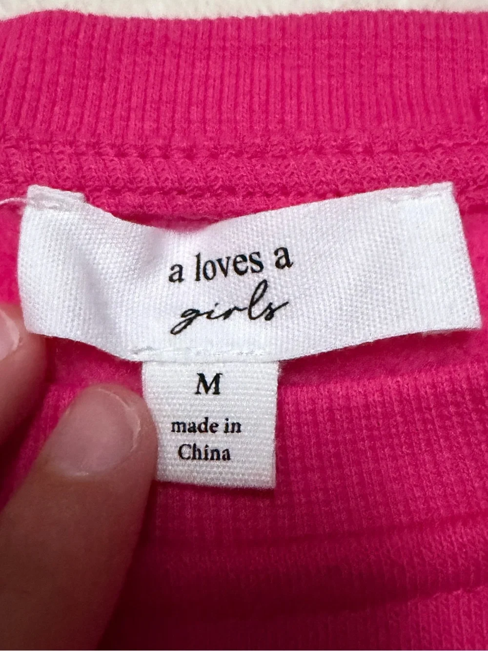 Girls' Bright Pink Ruffle Shoulder Sweatshirt